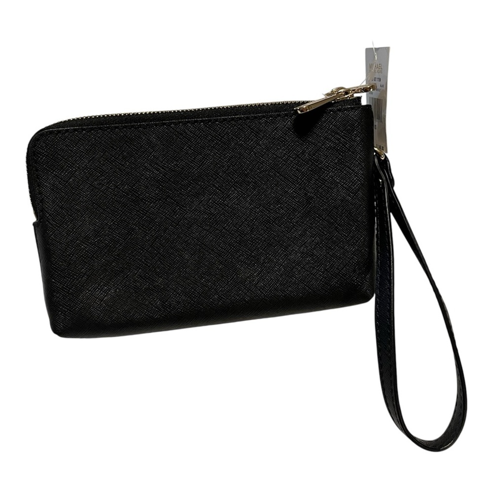 Michael Kors Black Leather Jet Set Wristlet NWT - Picture 2 of 6